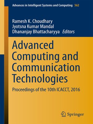 cover image of Advanced Computing and Communication Technologies